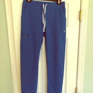 Figs Yola Straight Leg Scrub Pants Royal Blue